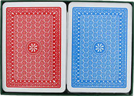 A Plus Poker Size Jumbo Index Playing Cards (Red/Blue), AGS-623J-RB