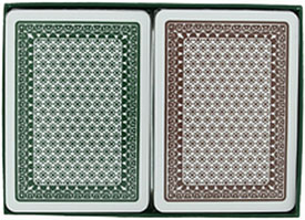 A-Plus Poker Size Playing Cards (Green/Brown), AGS-625RGB