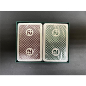 New A-Plus Bridge Size Playing Card Set of Two (Green/Brown) , AGS-APBRGB