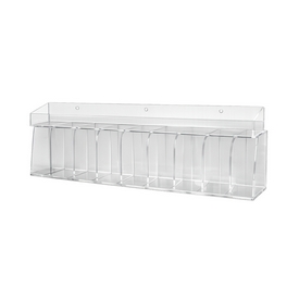 10-Section Acrylic Casino Bill Divider with Shelf, AGS-10S-ACR-BILL-DIV