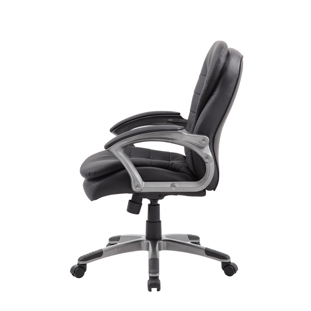 Executive Mid Back Pillow Top Chair Black - Boss Office Products : Target