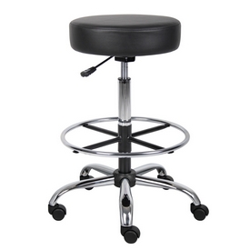 Boss Caressoft Medical/Drafting Stool in Black, B16240-BK