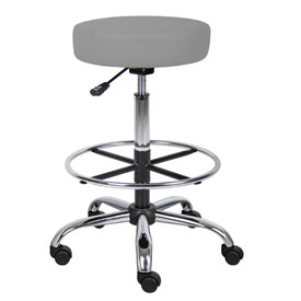 Boss Caressoft Medical/Drafting Stool in Grey, B16240-GY