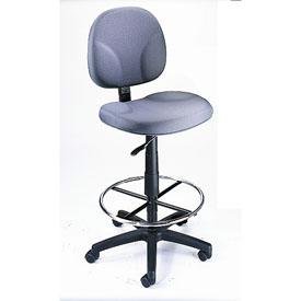 Boss Gray Fabric Drafting Stools W/Footring, B1690-GY