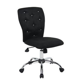 Tiffany Microfiber Chair-Black, B220-BK