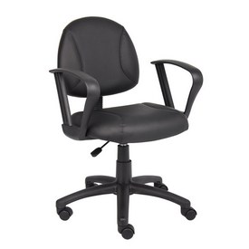 Boss Black Posture Chair W/ Loop Arms, B307