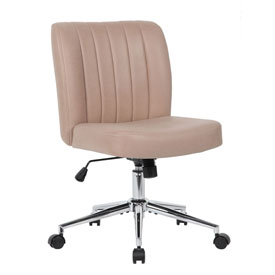 Boss Soft Touch Leathaire Task Chair, Tan, B4035C-TAN
