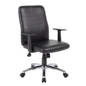 Boss Retro Task Chair with Black T-Arms, B431-BK