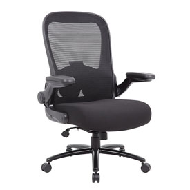 Boss Heavy Duty Flip Arm Mesh Task Chair, B601-BK
