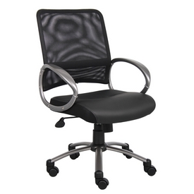 Boss Mesh Back W/ Pewter Finish Task Chair, B6406