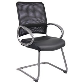 Boss Mesh Back W/ Pewter Finish Guest Chair, B6409