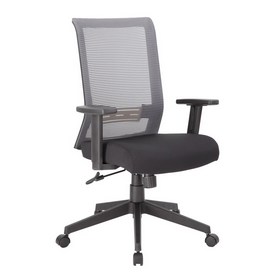 Boss Mesh Task Chair - Black/Gray, B6566GY-BK