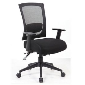 Boss Contract Mesh Back Task Chair w/ Seat Slider, B6716-SS-BK