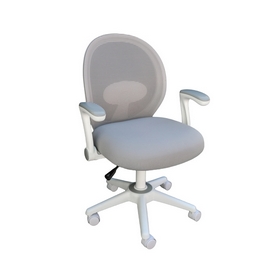Boss Grey Mesh, Flip Arm, Task Chair, White Frame, B676WT-GY