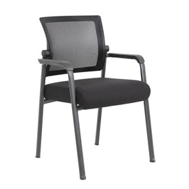 Boss Mesh 4-Legged Guest Chair, B6889-BK