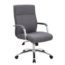 Boss Modern Executive Conference Chair - Grey Linen, B696C-SG