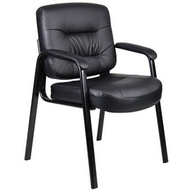 Boss Executive Mid Back LeatherPlus Guest Chair, B7509