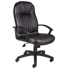 Boss High Back Leather Plus Chair, B7641