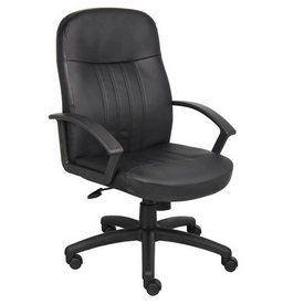 Boss Executive Leather Budget Chair, B8106