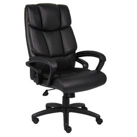 Boss "Ntr" Executive Top Grain Leather Chair W/ Knee Tilt, B8702