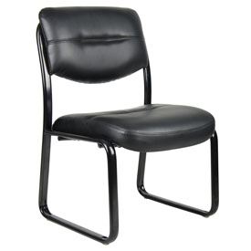 MID-BACK LEATHERPLUS POKER CHAIR SLED BASE NO ARM, B9539