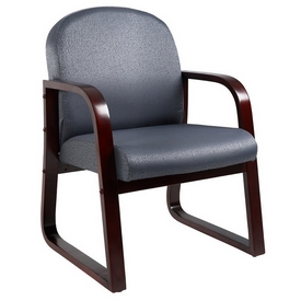 Boss Mahogany Frame guest, accent or dining chair in Grey Fabric, B9570-GY Boss Mahogany Frame guest, accent or dining chair in Grey Fabric, B9570-GY