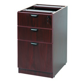 Boss Deluxe Pedestal-Full, Box/Box/File, 15.5W*22D, Mahogany, N166-M