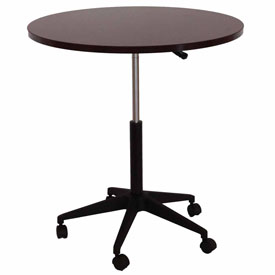 32" Mobile Round Table, Mahogany, N30-M
