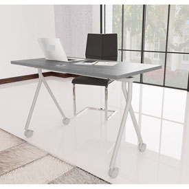 48" Folding Table, Driftwood, NFT4824H-DW