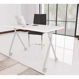 48" Folding Table, White, NFT4824H-WT 48" Folding Table, White, NFT4824H-WT