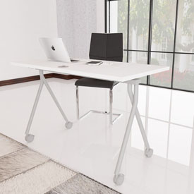 60" Folding Table, White, NFT6024H-WT