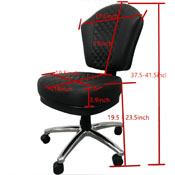 American Gaming Supply Deluxe Black on Black Poker Chair, ags-8240