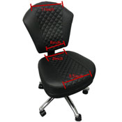 American Gaming Supply Deluxe Black on Black Poker Chair, ags-8240
