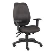 Boss Black High Back Task Chair W/ Seat Slider, B1002-SS-BK