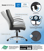 Boss LeatherPlus Executive Chair in Black, B10101-BK