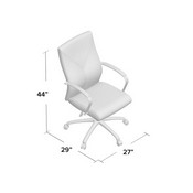 Boss LeatherPlus Executive Chair in Grey, B10101-GY