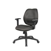 Boss Black Task Chair W/ Adjustable Arms, B1014-BK