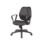 Boss Black Task Chair W/Loop Arms, B1015-BK