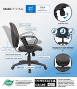 Boss Black Task Chair W/Loop Arms, B1015-BK