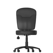BLACK LEATHERPLUS POKER CHAIR NO ARMS - B1560, B1560