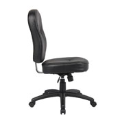 BLACK LEATHERPLUS POKER CHAIR NO ARMS - B1560, B1560
