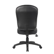 BLACK LEATHERPLUS POKER CHAIR NO ARMS - B1560, B1560