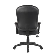 Black Leatherplus Task Chair With Loop Arms - B1562, B1562