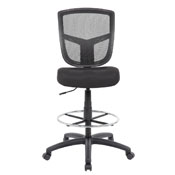 Boss Contract Mesh Armless Drafting Stool, B16020