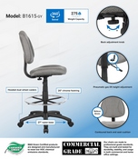 Boss Drafting Stool (B315-Gy) W/Footring, B1615-GY