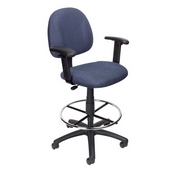 Boss Drafting Stool (B315-Be) W/Footring And Adjustable Arms, B1616-BE