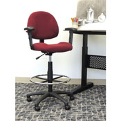 Boss Drafting Stool (B315-By) W/Footring And Adjustable Arms, B1616-BY