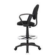 Boss Drafting Stool W/Footring And Loop Arms, B1617-BK