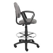 Boss Drafting Stool (B315-Gy) W/Footring And Loop Arms, B1617-GY