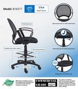 Boss Mesh Drafting Stool W/ Loop Arms, B16217